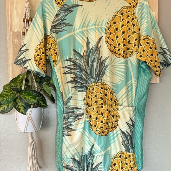 Free Cycle Men's Fruit Print Aloha Hawaiian Jersey - Pineapple Size XL - Picture 5 of 7